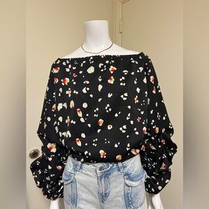 NWT (Nordstrom) Halogen 3/4 sleeve black blouse - Size XL